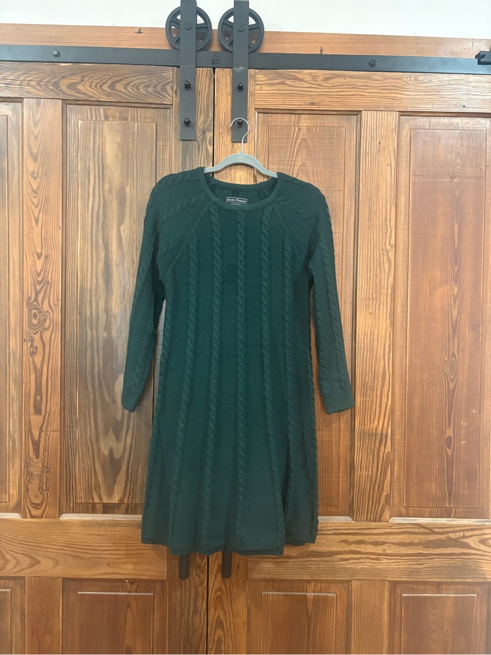 Jessica Howard Forest Green Cable Knit Dress